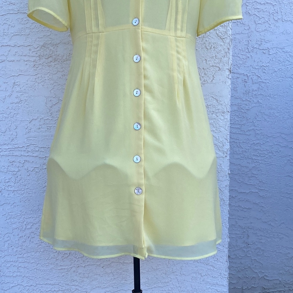 Aritzia Wilfred Yellow Button-Up Dress - Picture 3 of 4